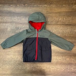 Columbia Rain-Zilla Rain Jacket Fleece Lined Hooded Toddler Boy Girl Unisex 3T